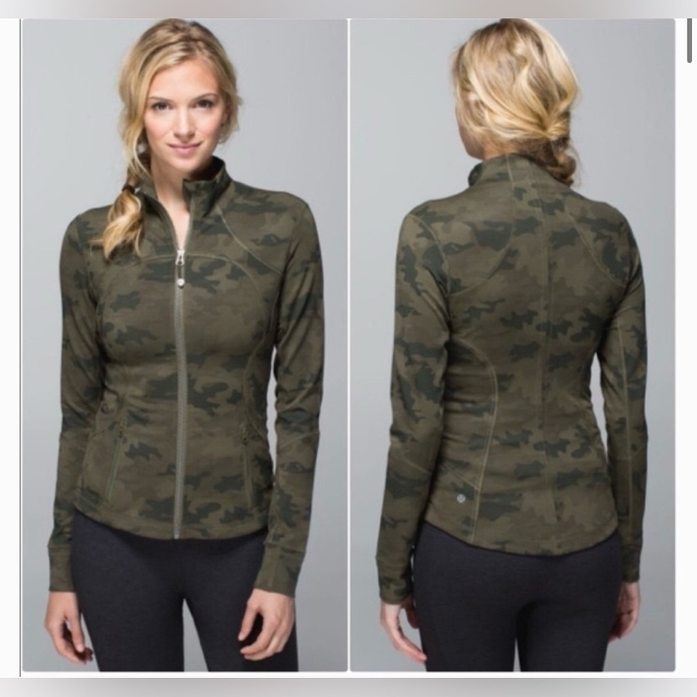 🦄 Lululemon Forme Jacket II - Sz 8 Savasana Camo Fatigue Green